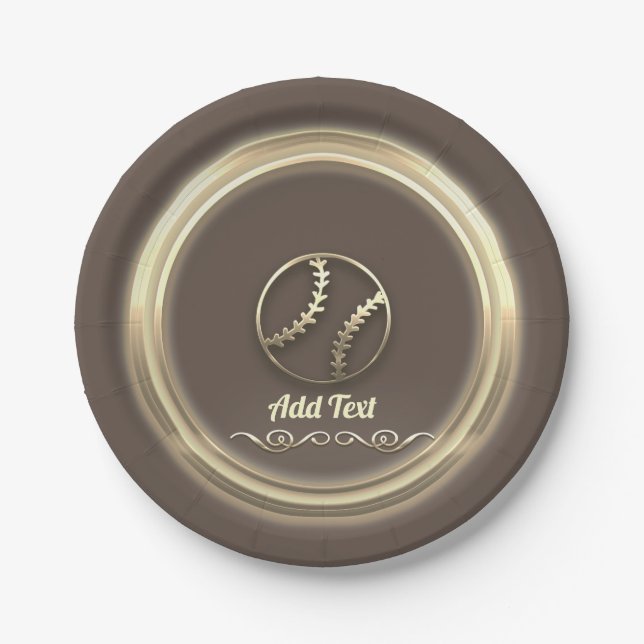 Plato De Papel Vibe de temporada de vacaciones de oro (Anverso)