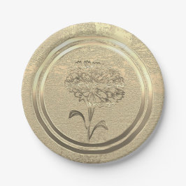 Plato De Papel Vibe de temporada de vacaciones de oro