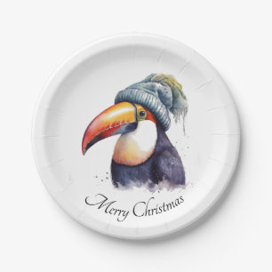 Plato De Papel Vibes de invierno toscanas, personalizado