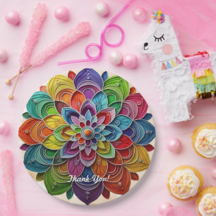 Plato De Papel "Vibes de Mandala positivas"