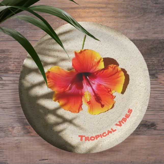 Plato De Papel Vibes tropicales Hibiscus Placa de papel (Subido por el creador)