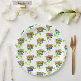 Plato De Papel Vibes verdes, Día Mundial del Medio Ambiente, Salv