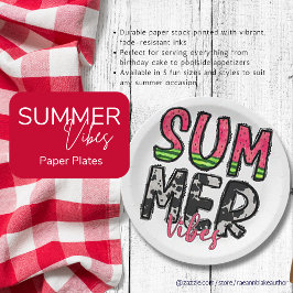 Plato de Papel Vibraciones de Verano