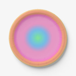 Plato De Papel Vibraciones positivas - Gradiente radial colorido