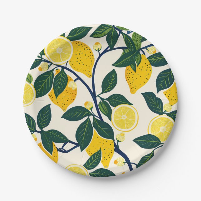Plato De Papel Vibrant Lemon Grove (Anverso)