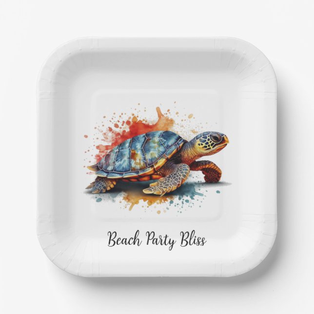 Plato De Papel Vibrant Voyager, personalizado (Anverso)
