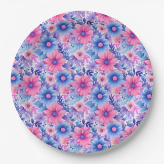 Plato De Papel 🍽 vibrante orgullo bisexual inspiró 🌈 🌼