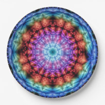 Vibrante Tie Dye Kaleidoscope Arcoiris Mandala