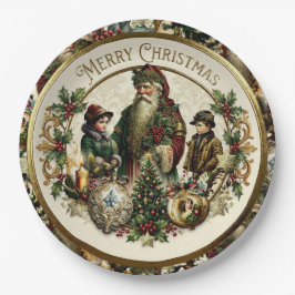 Plato De Papel Victorian Christmas Elegance