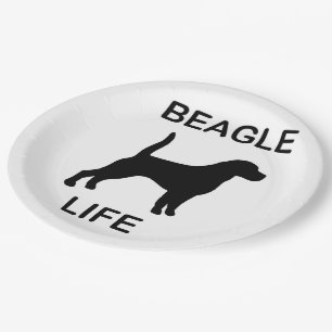 Plato De Papel Vida beagle