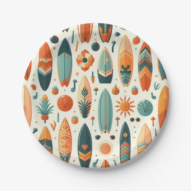 Plato De Papel Vida de surf (Anverso)