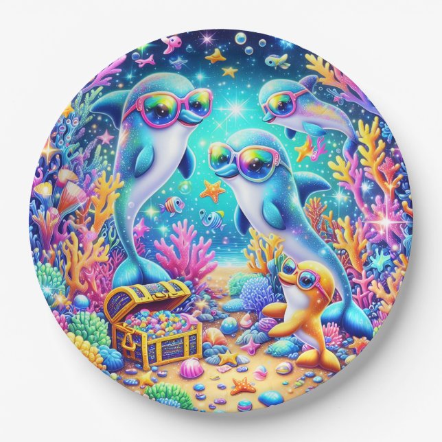 Plato De Papel Vida marina (Anverso)