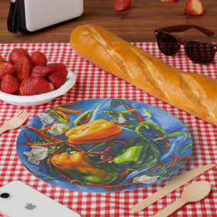 Plato De Papel Vida picante con pimientos y ajo