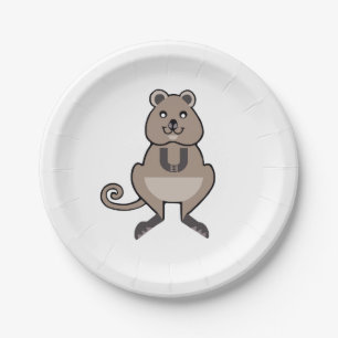 Plato De Papel Vida silvestre - Feliz QUOKKA - Naturaleza - Fiest