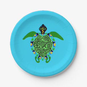 Plato De Papel Vida silvestre - Guay Sea TURTLE - Aqua Fiesta