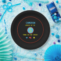 Video Gamer Pixel Nombre personalizado y Edad 5 cu