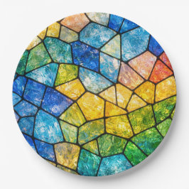 Plato De Papel Vidrio emplomado
