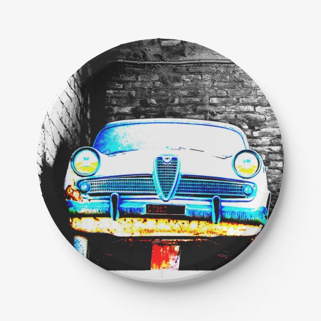 Plato De Papel Viejo coche (Anverso)