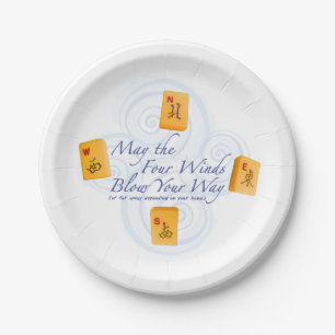 Plato De Papel Vientos del Mah Jongg