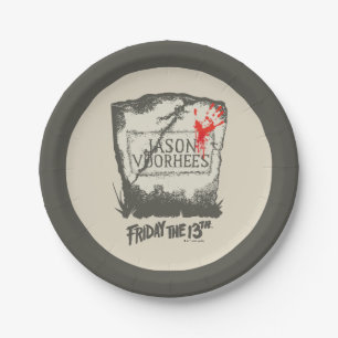 Plato De Papel Viernes 13 Jason Voorhees Headstone