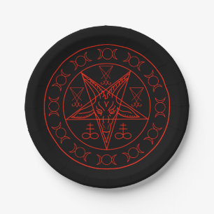 Plato De Papel Vigilia de la triple luna de Baphomet y sigilia de