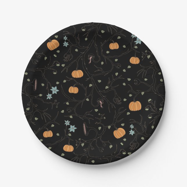 Plato De Papel Vigne effrayante pour Halloween (Anverso)