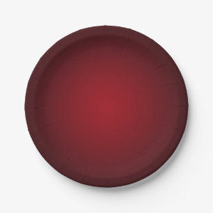 Plato De Papel Vigneta Granulada Moderna Rojo-Negra