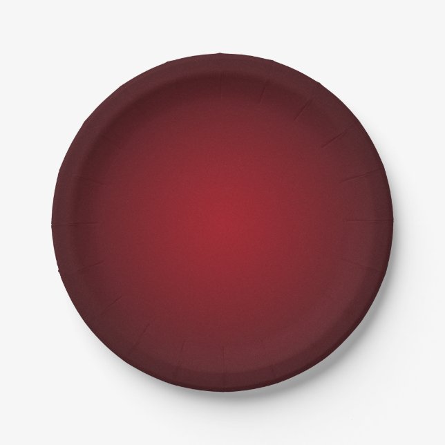 Plato De Papel Vigneta Granulada Moderna Rojo-Negra (Anverso)