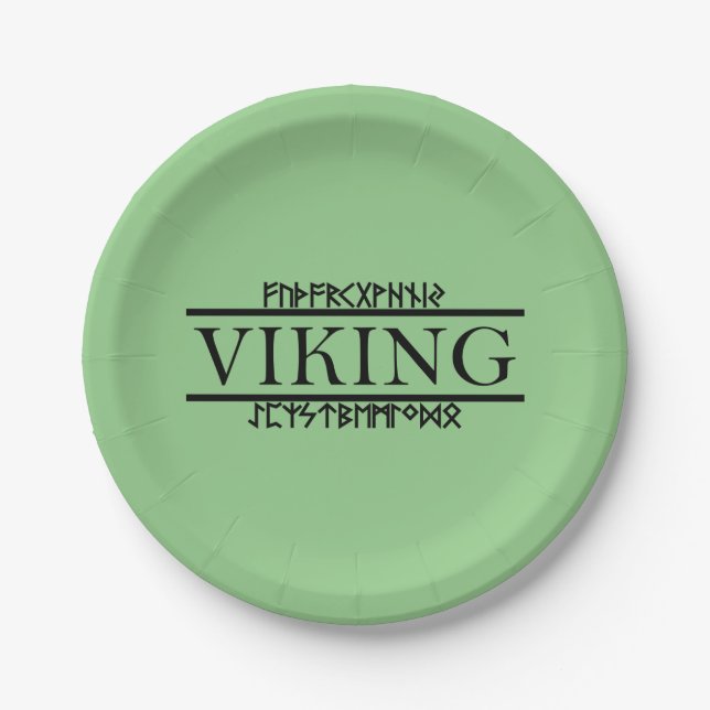 Plato De Papel Viking Ejecuta Placas De Papel (8 Pk) (Anverso)