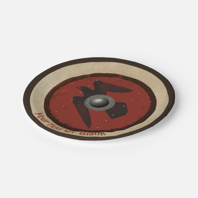 Plato De Papel Viking Raven Shield (Angular)