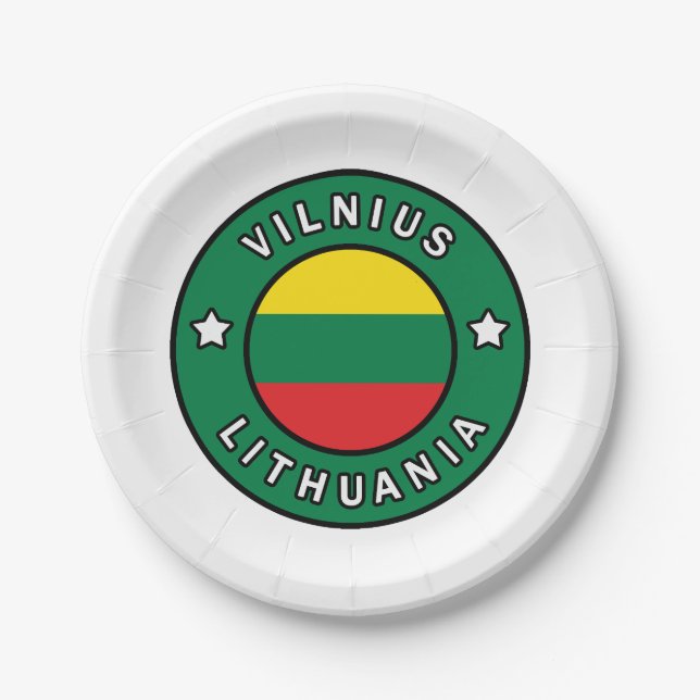 Plato De Papel Vilnius Lituania (Anverso)