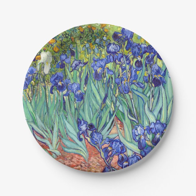 Plato De Papel Vincent van Gogh 1898 iris (Anverso)