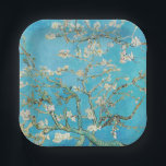 Plato De Papel Vincent van Gogh - Almond Blossom<br><div class="desc">Florecimiento de almendras / Ramas con flores de almendra - Vincent van Gogh,  aceite sobre lienzo,  1890</div>