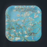 Plato De Papel Vincent van Gogh - Almond Blossom<br><div class="desc">Florecimiento de almendras / Ramas con flores de almendra - Vincent van Gogh,  aceite sobre lienzo,  1890</div>