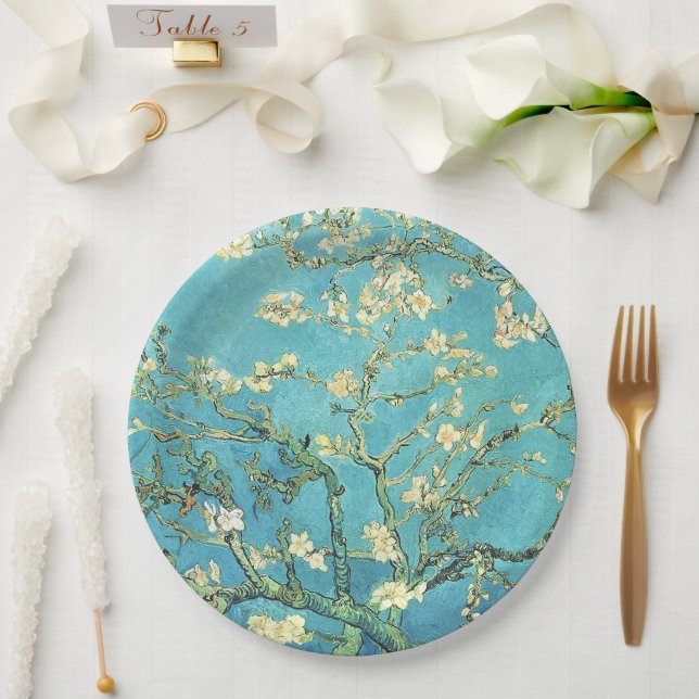 Plato De Papel Vincent van Gogh Blossomong Almond Tree (Boda)