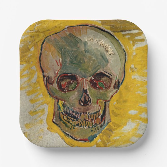 Plato De Papel Vincent van Gogh - Calavera 1887 #2 (Anverso)