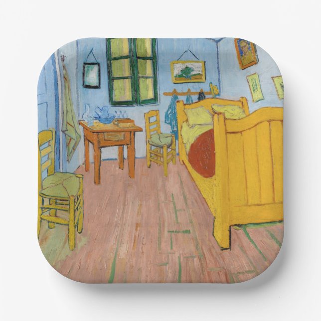 Plato De Papel Vincent Van Gogh - Dormitorio de Vincent en Arles (Anverso)