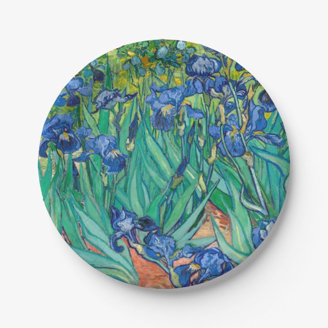 Plato De Papel VINCENT VAN GOGH - iris 1889 (Anverso)
