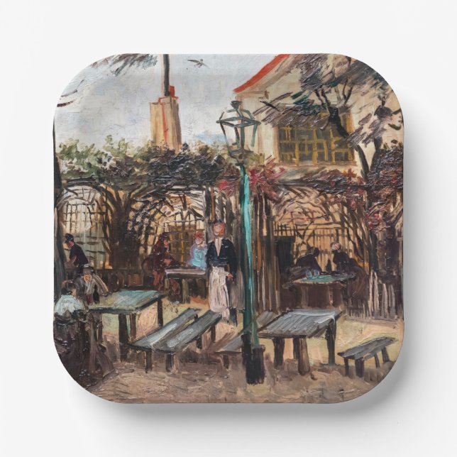 Plato De Papel Vincent Van Gogh - La Guinguette en Montmartre (Anverso)