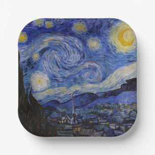 Plato De Papel Vincent Van Gogh - La noche estrellada