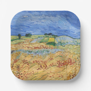 Plato De Papel Vincent van Gogh - Los campos / Llanura en Auvers
