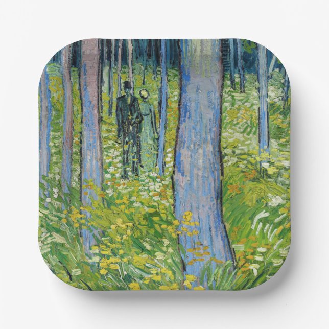 Plato De Papel Vincent van Gogh - Subcrecimiento con dos figuras (Anverso)