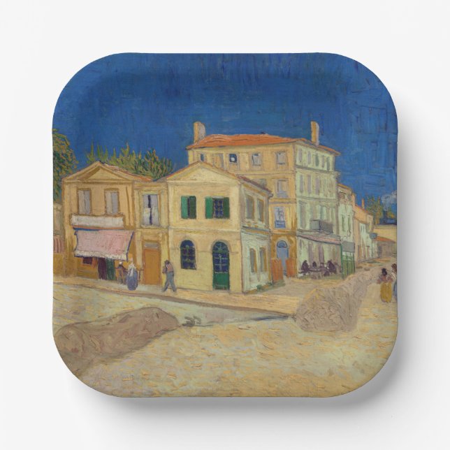 Plato De Papel Vincent van Gogh - The Yellow House / The Street (Anverso)