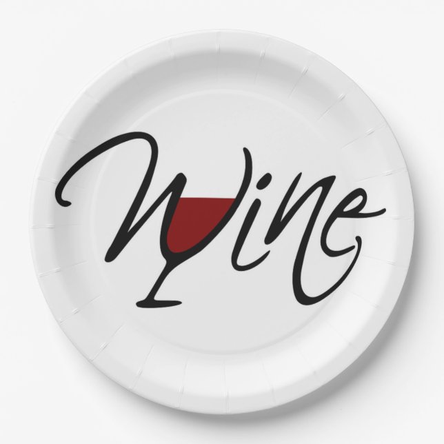 PLATO DE PAPEL VINO (Anverso)