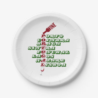 Plato De Papel Vinos de Portugal