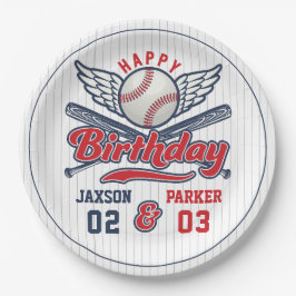 Plato De Papel Vintage Baseball All Star Joint Birday