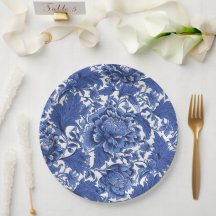 Vintage Blue and White Chintz