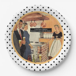 Plato De Papel Vintage Bridal Shower Kitchen Cocktails Funny