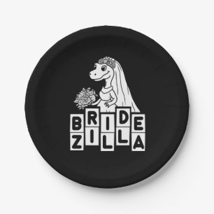 Plato De Papel Vintage Bridezilla Boda Bachelorette