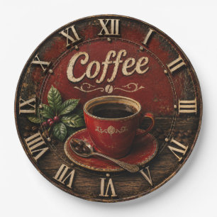 Plato De Papel Vintage Coffee Cup 